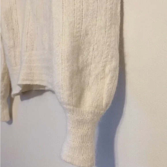 Sezane White V-Neck Sweater - Picture 3 of 6